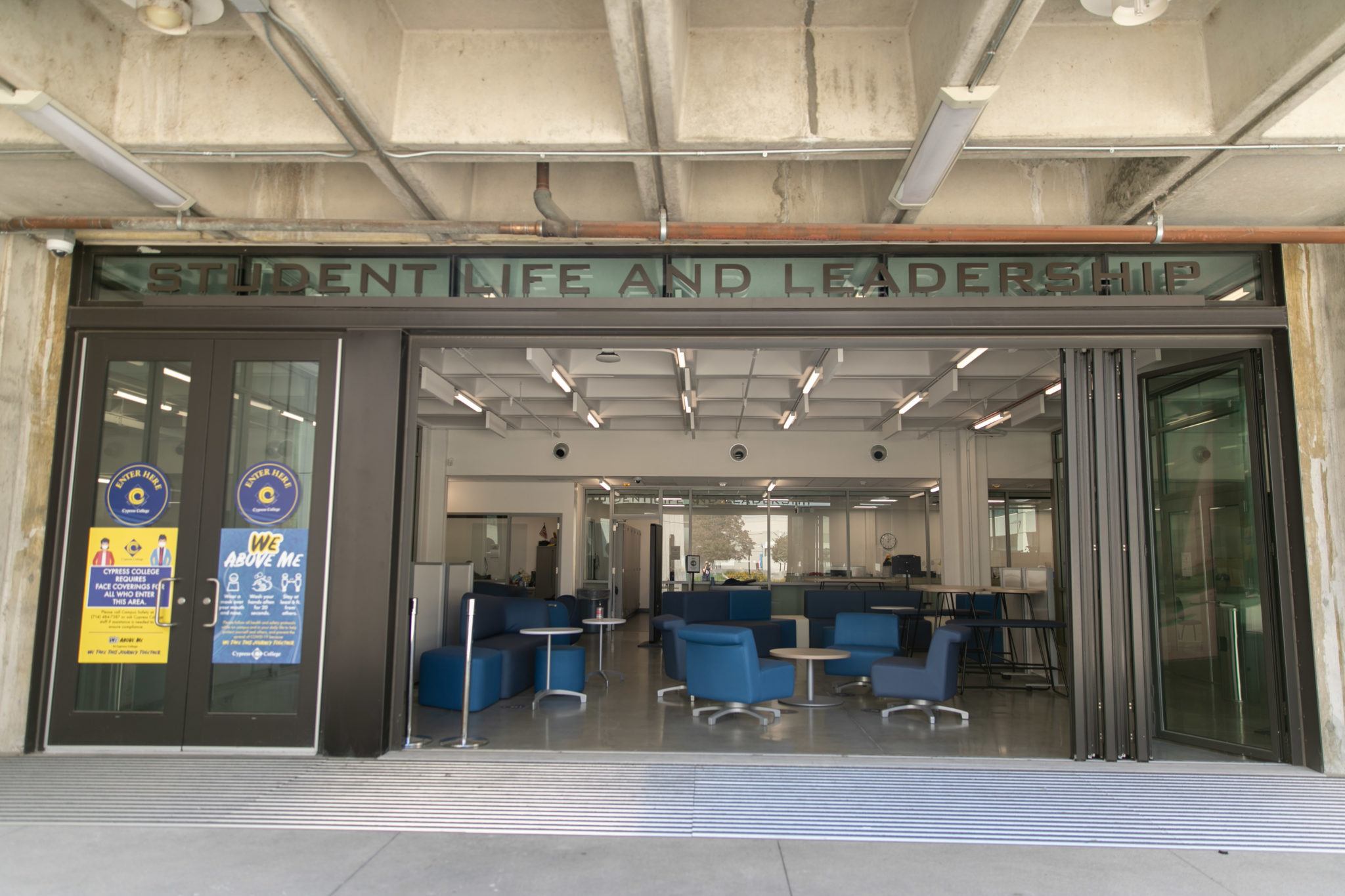 Front of Student Life and Leadership building