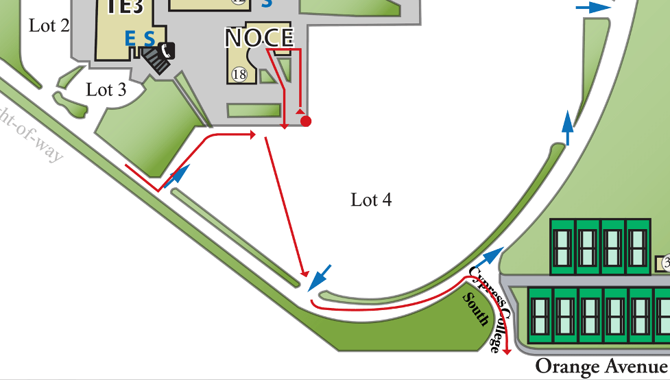 Map of campus to indicate location of testing centers