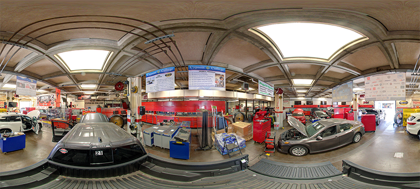 The auto department inside the Technical Education 1 building