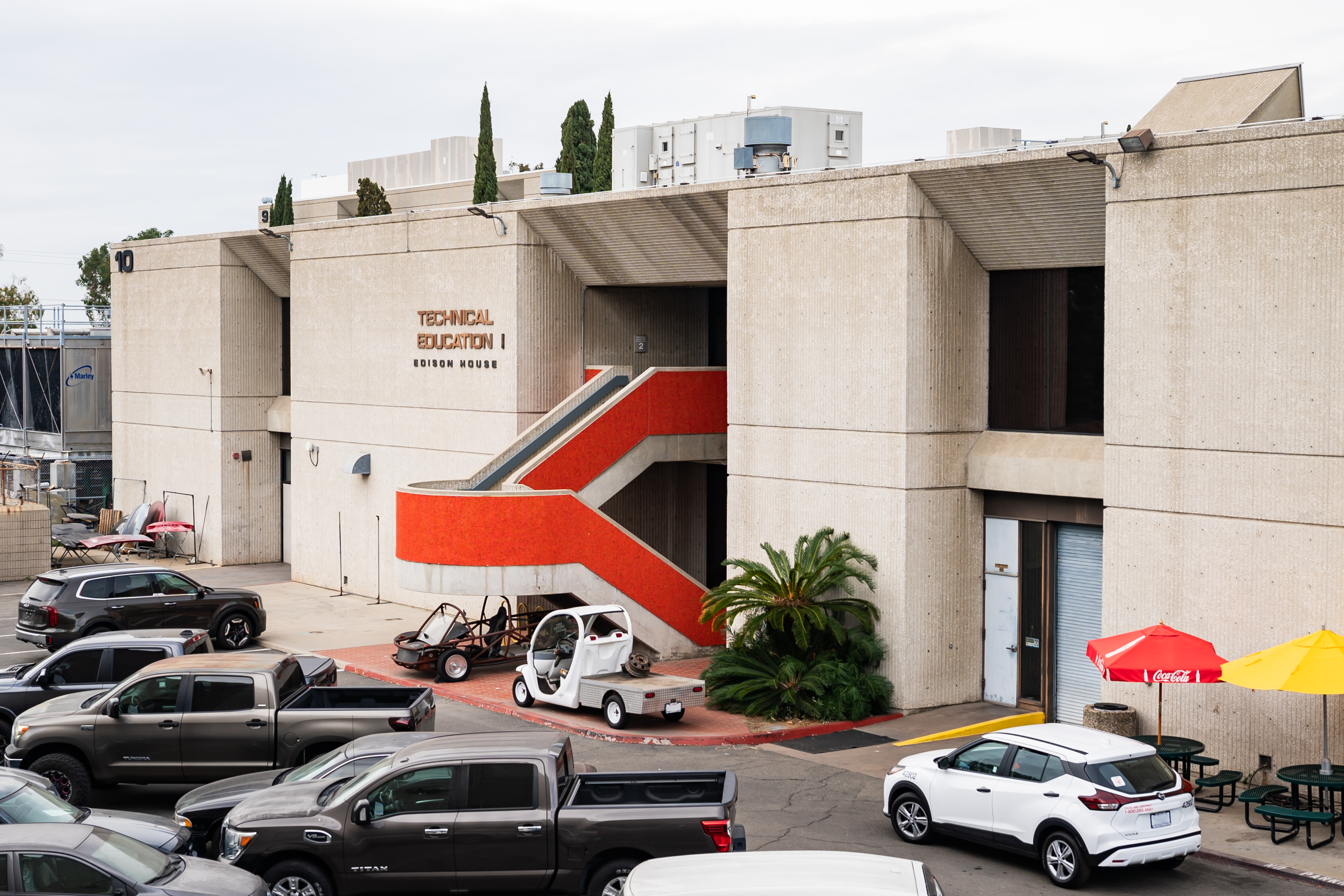 The auto department inside the Technical Education 1 building
