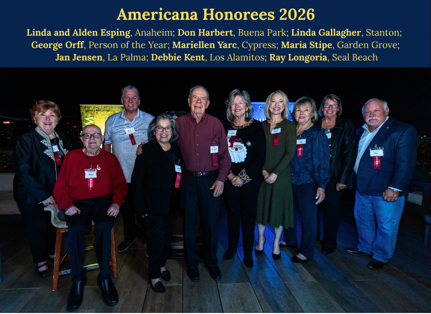 A photo of Americana Honorees 2026: Linda and Alden Esping; Don Harbert; Linda Gallagher; George Orff; Mariellen Yarc; Maria Stipe; Jan Jensen; Debbie Kent; Ray Longoria