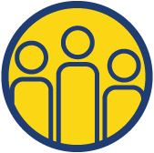 People Icons in Yellow Circle