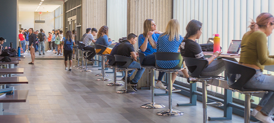 Students sitting at desks