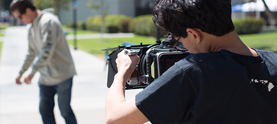 Students creating a film