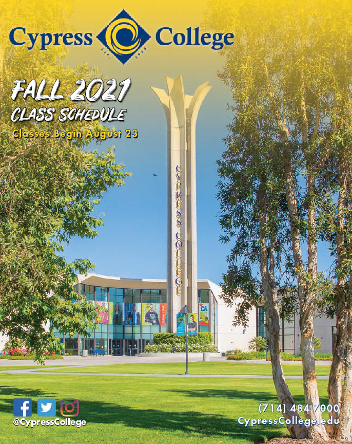 Schedule for Fall 2021 Available Cypress College