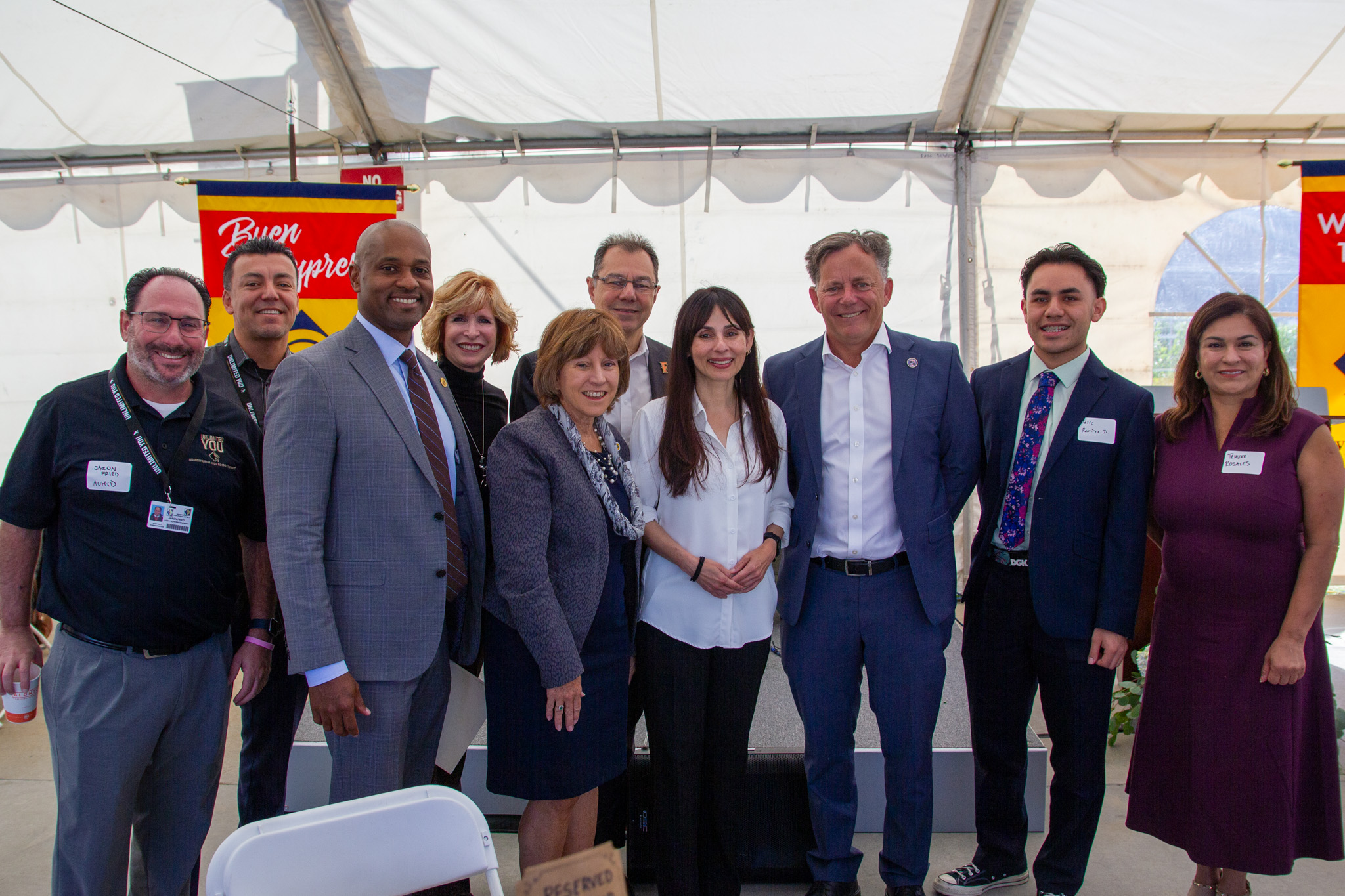 State Chancellor, District Chancellor, College President, Senator and more gather at Cypress College