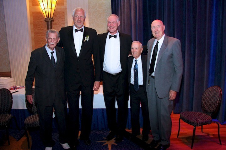 Male honorees at awards ceremony