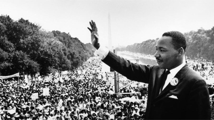 Martin Luther King JR at the Lincoln Memorial
