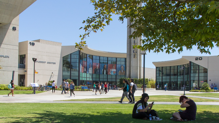 Cypress College Student Center and Campanile