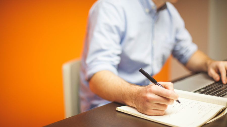 Man working on desk