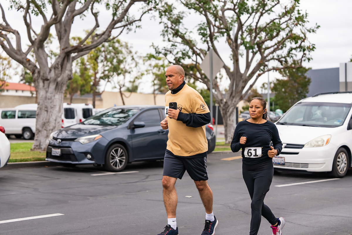 Cypress College President Scott. W. Thayer runs the Cypress College 5K