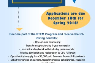 STEM(2) Applications Due Dec.18