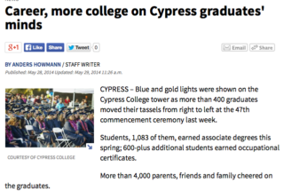 OC Register: Career, more college on Cypress graduates’ minds