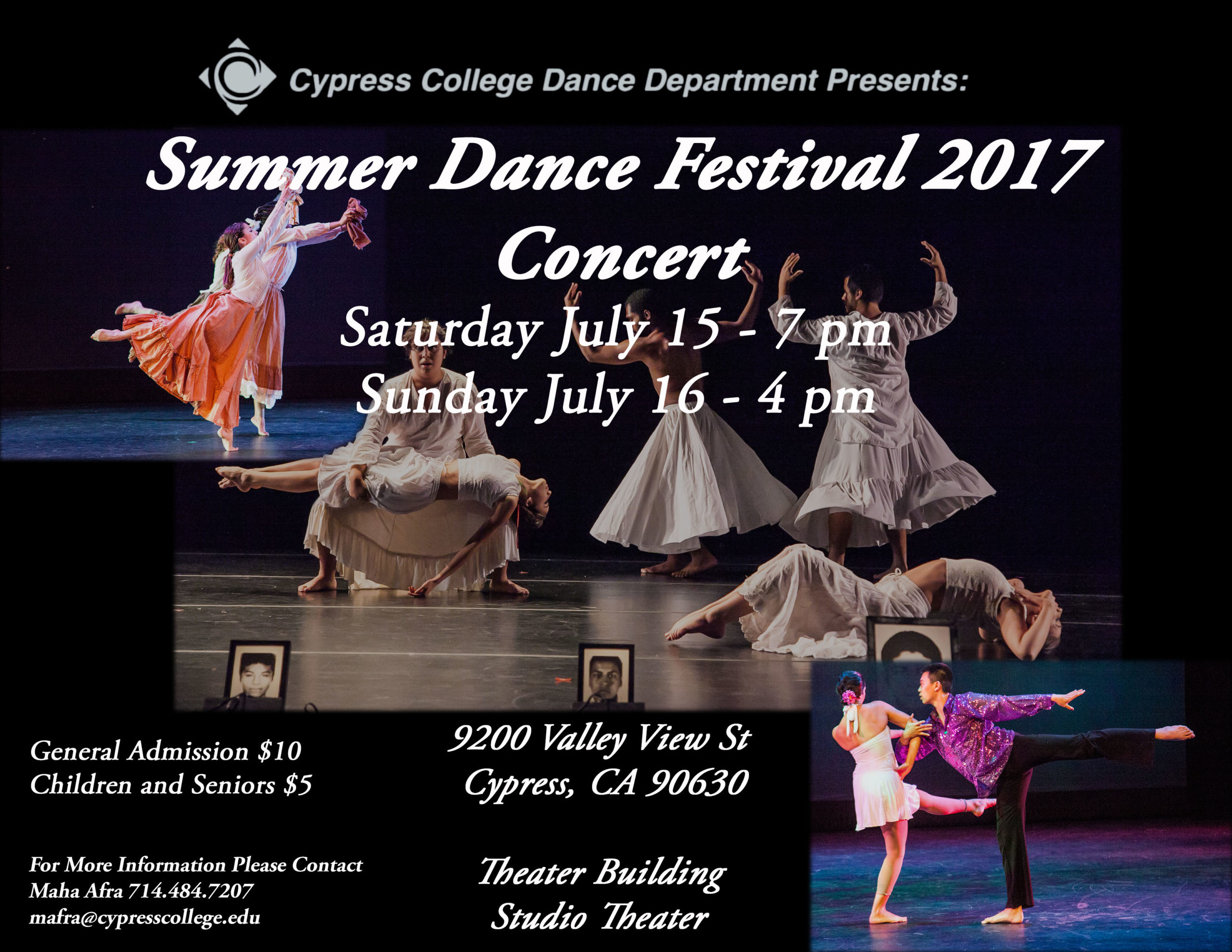 Summer Dance Festival 2017 Concert flyer