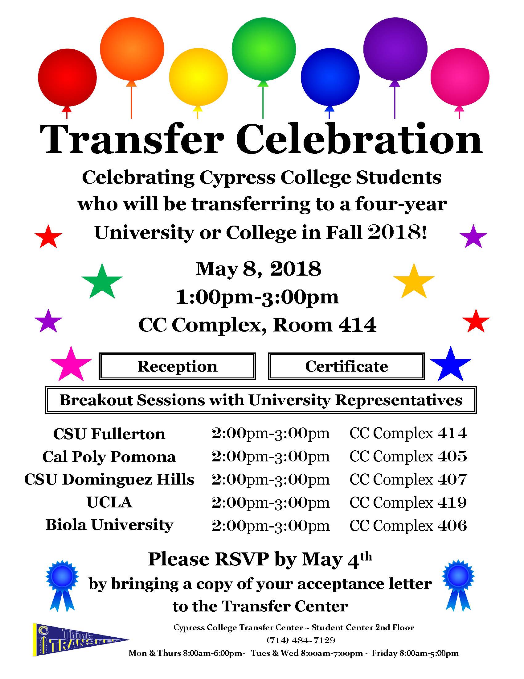 Transfer Celebration flyer