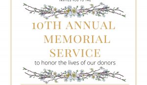 10th Annual Memorial Service to honor the lives of donors to the Mortuary Science program